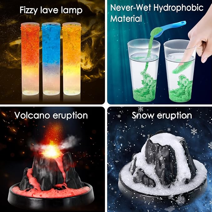 200+ Science Experiments Kit for Kids, Science Project Lab | Volcano Toys Birthday Gifts for Boys & Girls, Chemistry Set, Gemstone S.T.E.M Educational Learning Activities