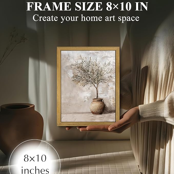 Vintage Olive Tree Canvas Wall Art, Farmhouse Aesthetic Oil Painting, Rustic