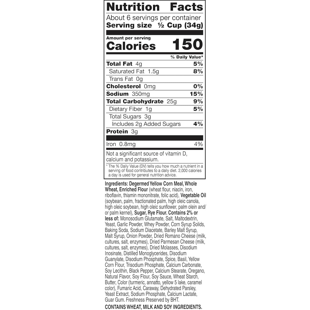 Chex Mix Bold Garlic and Herb Snack Mix, Snacks, 8 oz