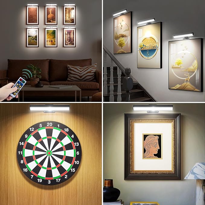 2 PACK Picture Light for Painting Battery
