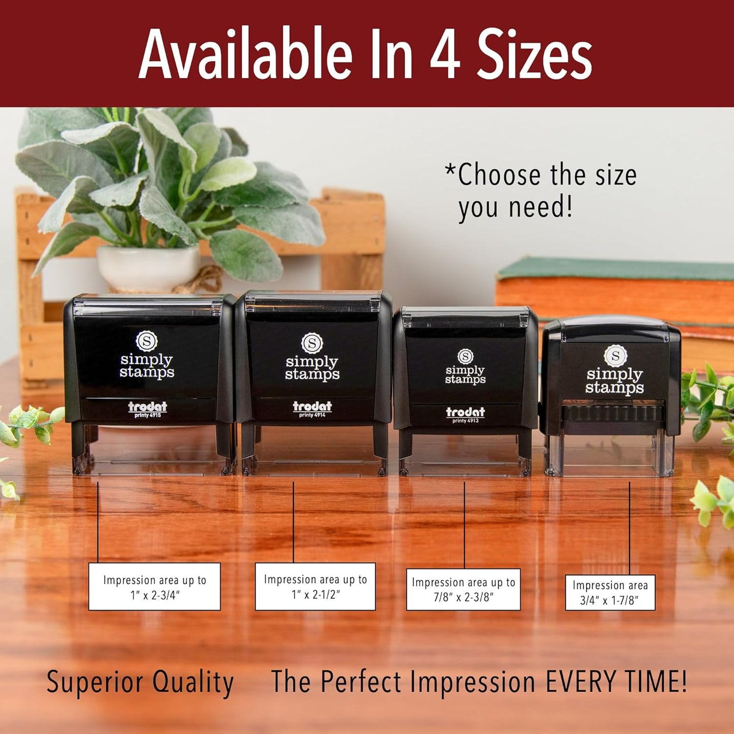 for Deposit Only Office Stamp | 4 Different Sizes | 20 Designs | Multiple Color Options | Perfect for Quick Validation of Office Documents (for Deposit Only, Xtra Large)