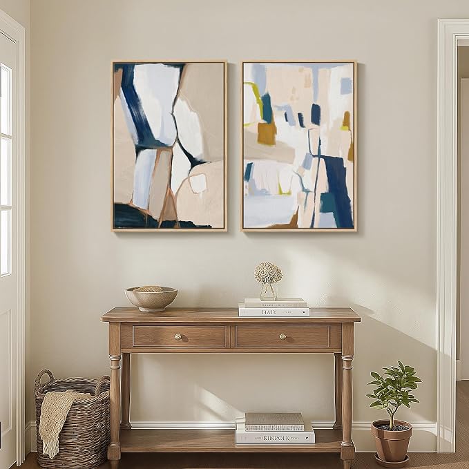 Framed Neutral Abstract Wall Art