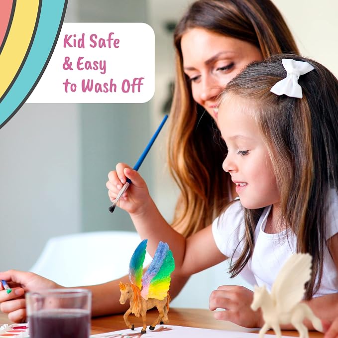 Unicorn Painting Kit for Girls - STEM Certified Unicorn Craft for Girls Ages 4-6 & up- Paint Your Own Arts and Crafts Includes 2 DIY Headbands & 8 Kids Painting Crafts for Fun Screen-Free Play