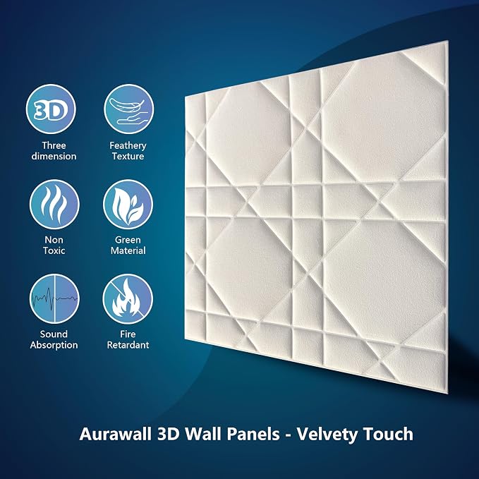 Velvet 3d wall panels for Interior wall Decor peel and stick, Soundproof
