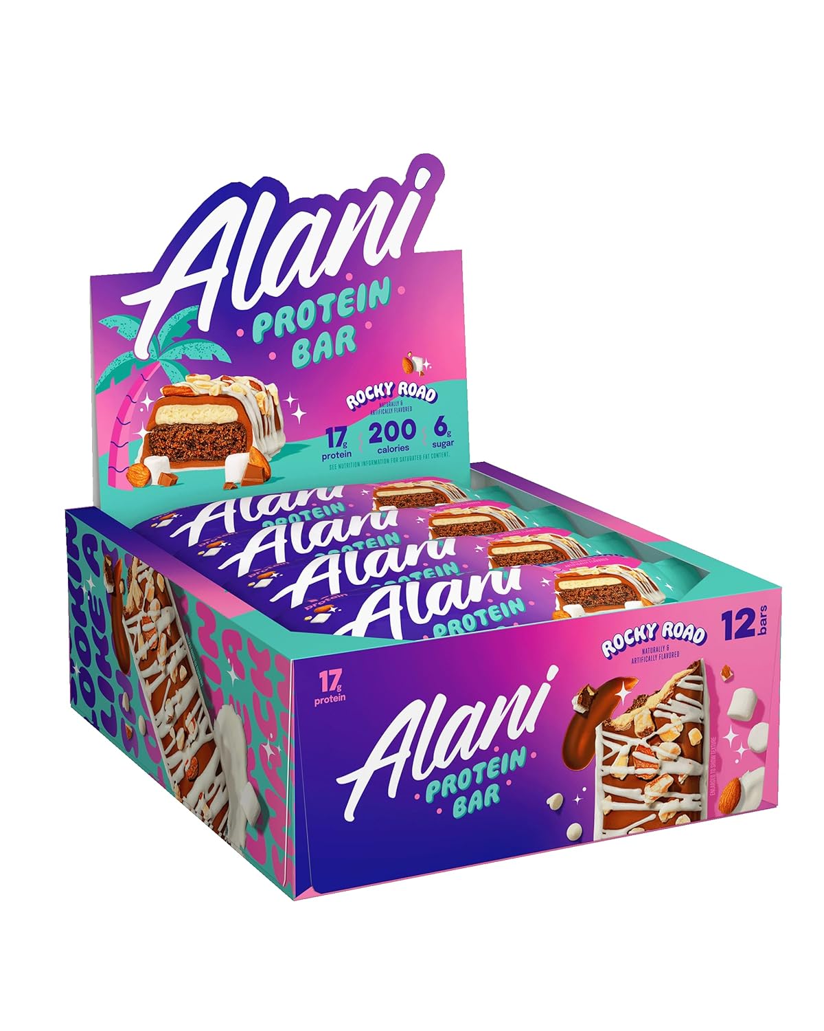 Alani Nu Protein Bars PEANUT BUTTER & JELLY | High Protein Gluten-Free Bars | 16g Protein | Low-Sugar (11G) Low-Carb Healthy Snacks | 12 Individually Wrapped Bars