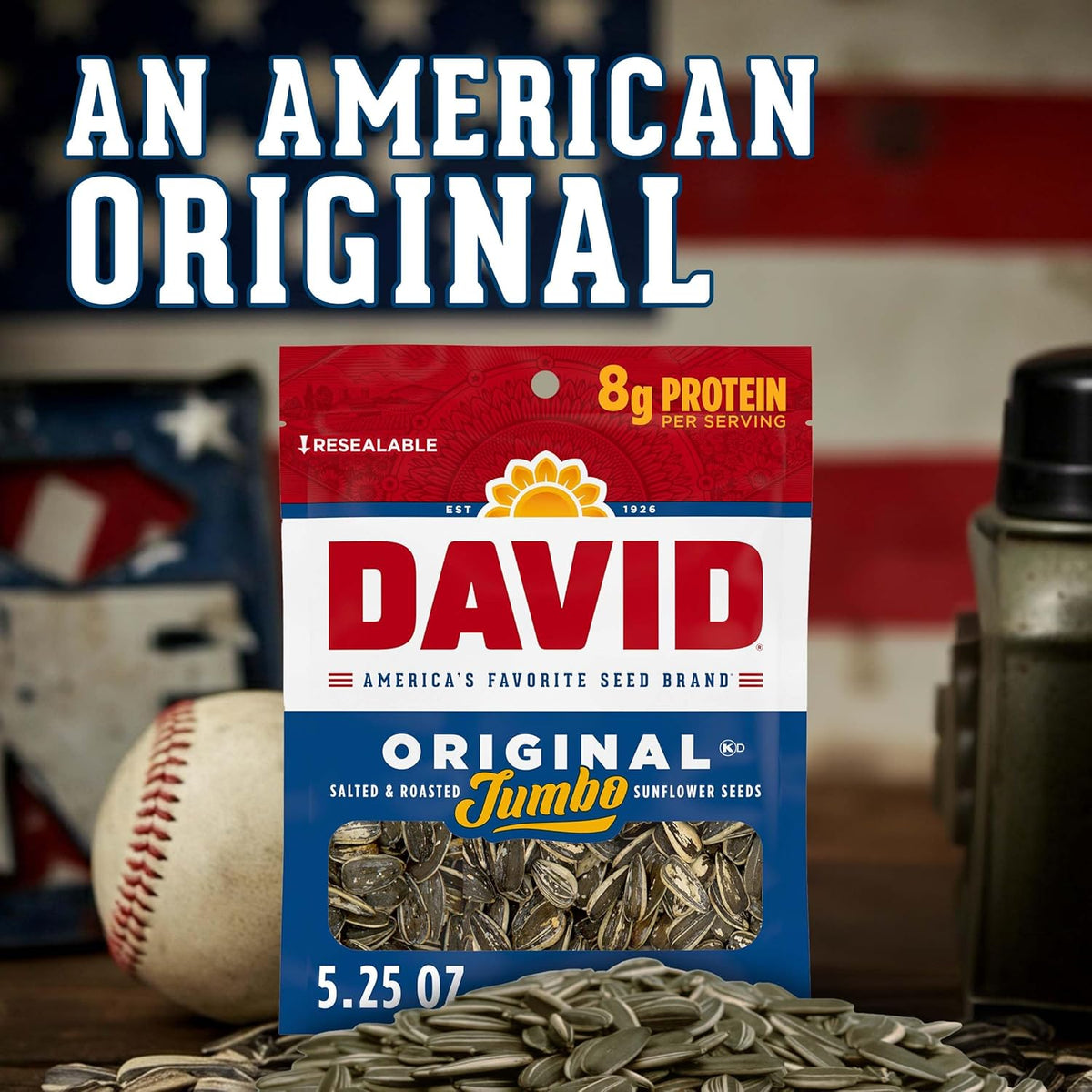 David, Jumbo Sunflower Seeds, Original Flavor, 5.2 Ounce
