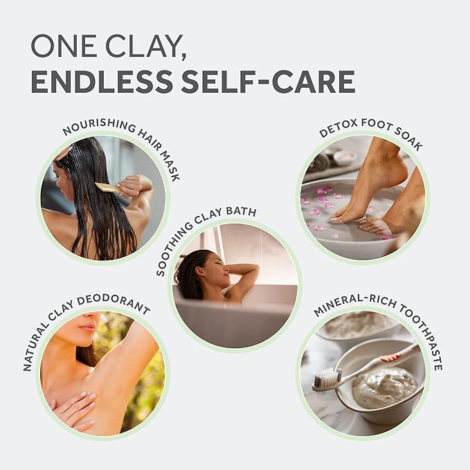 Bentonite Clay Powder (5lb) | Bentonite Clay Mask For Face, Body, Feet, Hair & More | Deep Pore Cleansing | Clay Mask for Acne & Oily Skin | DIY Face Mask Beauty for Women & Men