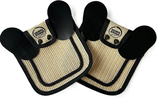 DOWN UNDER OUTDOORS 2 Pack Small Chicken Saddles for Bantams and Young Birds, Includes Shoulder Covers (Sand Mesh)…