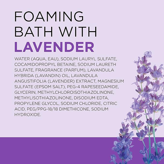 Dr Teal's Foaming Bath with Pure Epsom Salt, Soothe & Sleep with Lavender, 34 fl oz (Pack of 4)