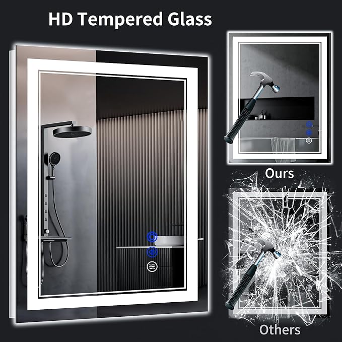 36"x32" LED Bathroom Mirror