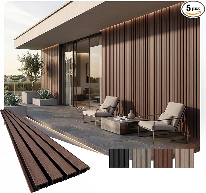 From Plain to Beautiful in Hours WPC Exterior Wall Slat Panels Waterproof