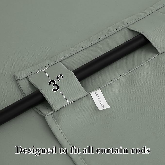 RYB HOME Blackout Curtains for Bathroom, Thermal Insulated Light Block Small