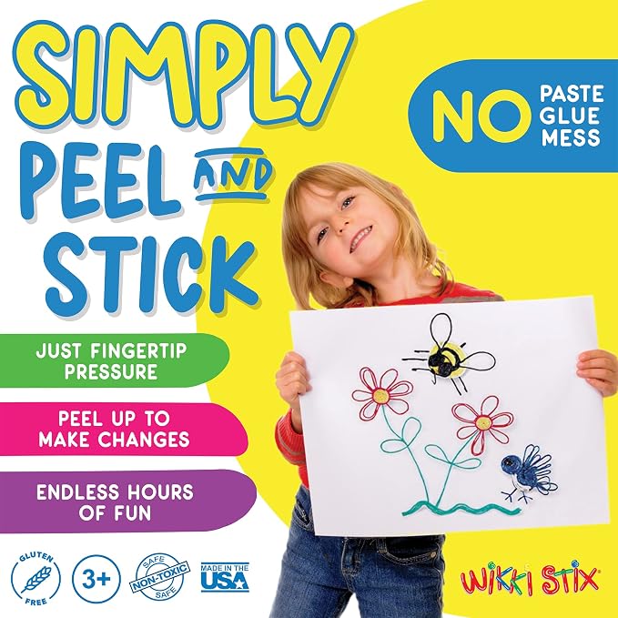 WikkiStix Big Count Box, 468 Wikki Stix - 13 Colors in Cool Storage Box with a 12 Page idea Booklet, Made in The USA
