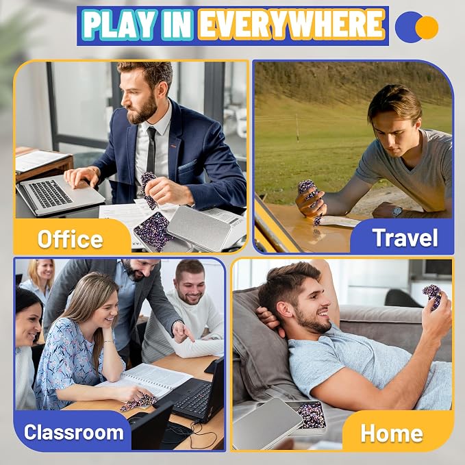 Fidget Toys For Teen Boys Adult, 1000pc Metal Cool Gadgets Gift Quiet Office Desk Sensory Stress Fidgets Beads Stones Toy Anxiety Relief Items For Teen Girls ADHD Autism Autistic Ferrite Putty
