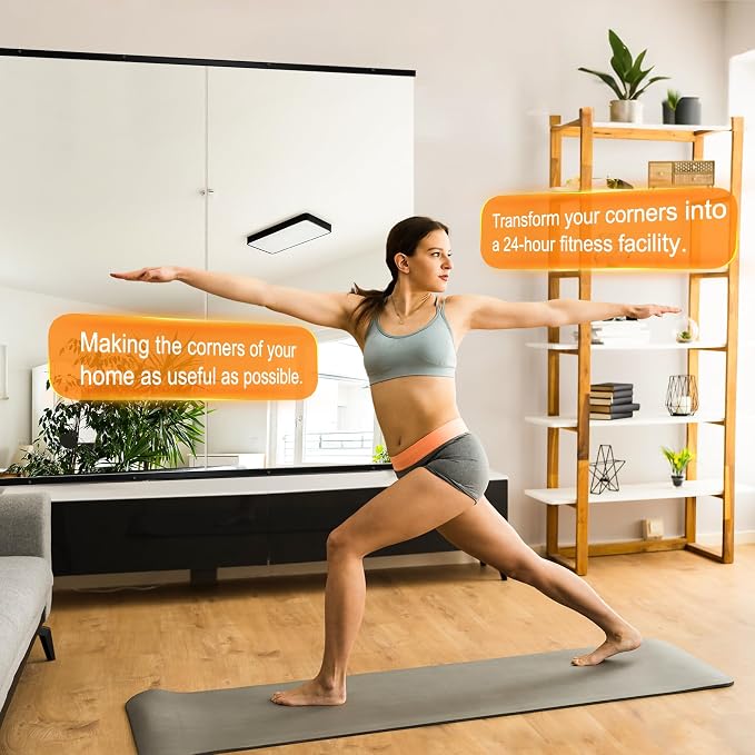 Delma Home Gym Mirror, Large Full Body Tempered Glass Frameless, Wall-Mounted