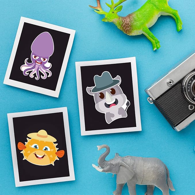 24 Sheets Make a Face Animal Stickers for Kids Party Favors | Make Your Own Animal Stickers Birthday Decorations Supplies, Toddlers Crafts Activities Gifts Goodie Bags Stuffers