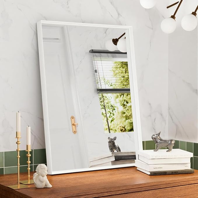 24x36 Inch White Bathroom Mirrors