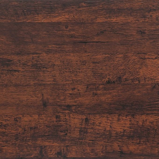 Dimoon 78.7"x17.7" Wood Stick and Peel Wallpaper Red Brown Wood Paper Red Dark