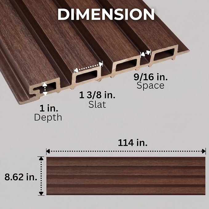 From Plain to Beautiful in Hours WPC Exterior Wall Slat Panels Waterproof