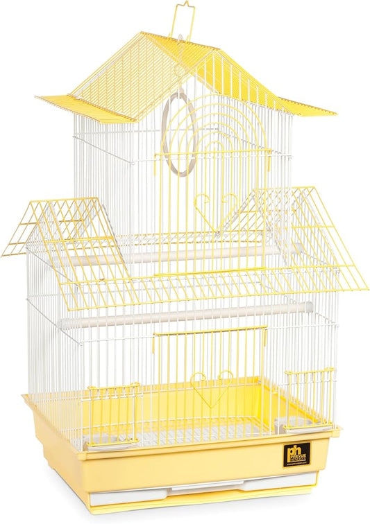 Prevue Hendryx SP1720-1 Shanghai Parakeet Cage, Yellow and White