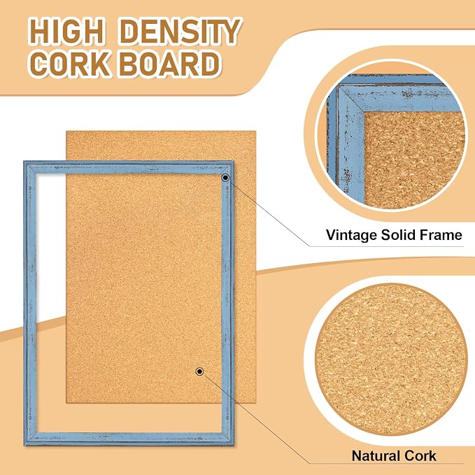 DOLLAR BOSS Cork Boards for Walls, 36 X 24 Inches Bulletin Board Decorative