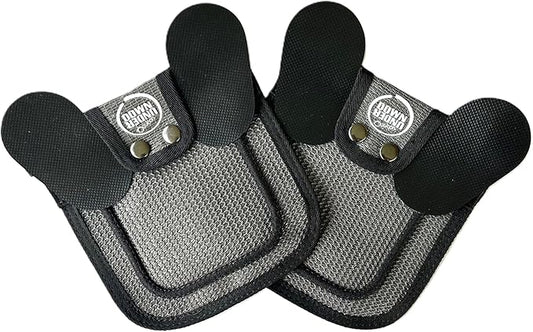DOWN UNDER OUTDOORS 2 Pack Small Chicken Saddles for Bantams and Young Birds, Includes Shoulder Covers (Grey Mesh)
