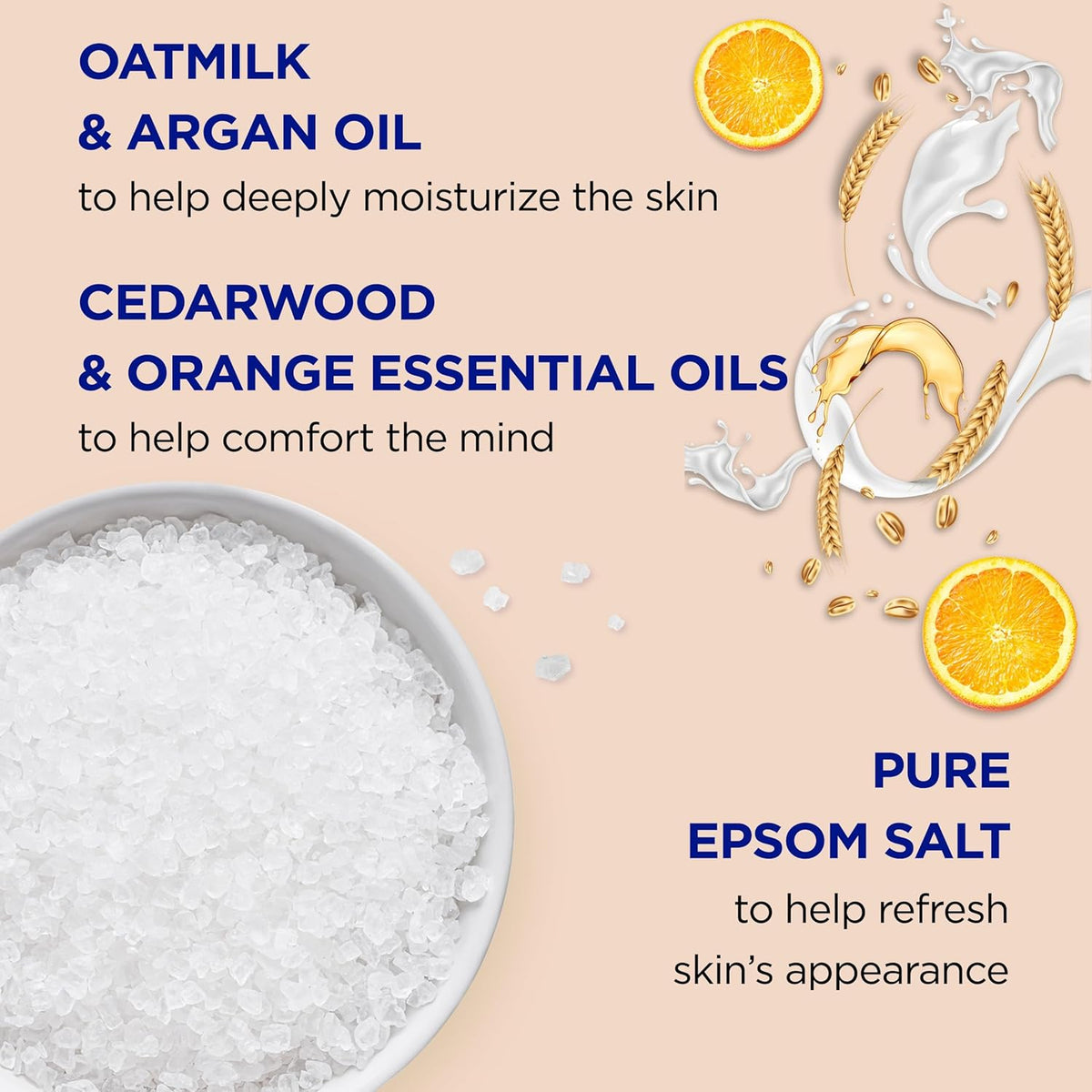 Dr Teal's Epsom Salt Magnesium Soak, Soothe & Comfort with Oat Milk & Argan Oil, 3 lbs