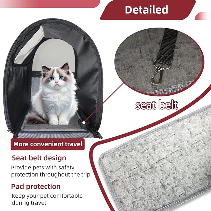 Pink Strawberry (2) Pet Cat Backpack Carrier for Kitty Small Dog, Ventilated Pet Carrier Bag for Car, Walking, Hiking, Outdoors
