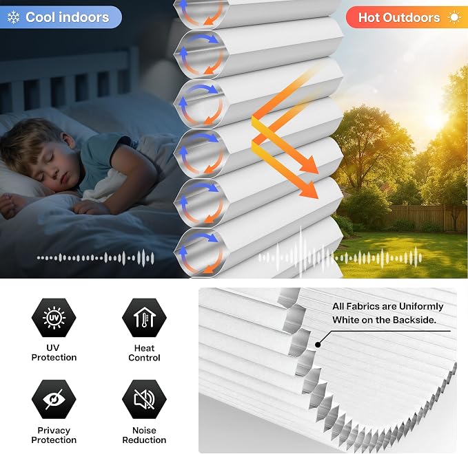 LazBlinds Cordless Cellular Shades