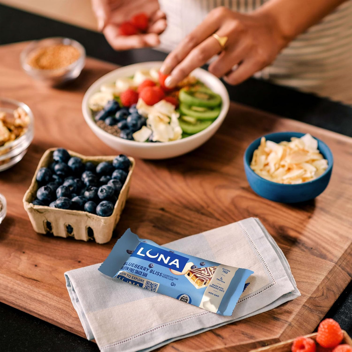 LUNA Bar - Variety Pack - 6 Flavors - Gluten Free Snack Bars - Non-GMO - Protein Bars - Made with Organic Oats (12 Pack)