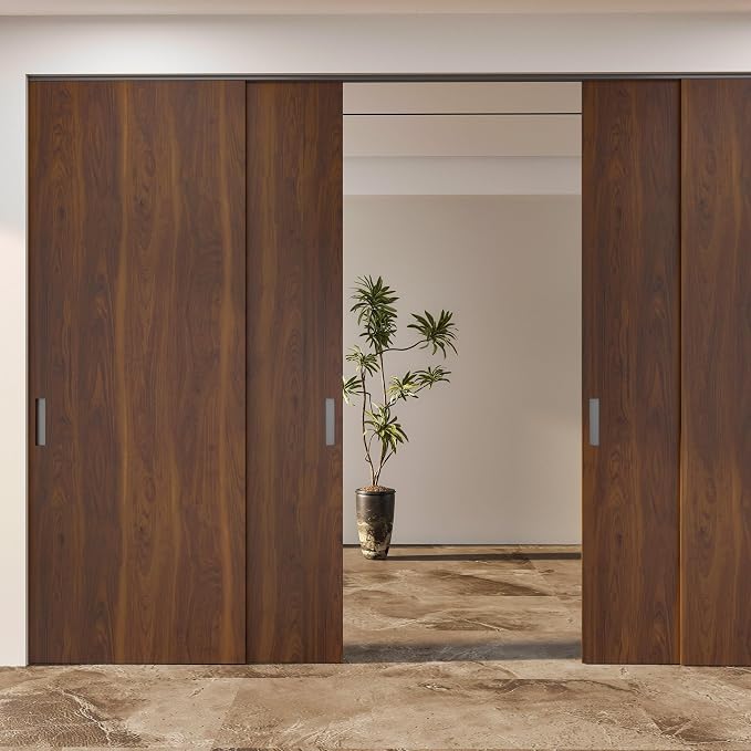 BOMENG Walnut Wood Contact Paper 16x197 inch Dark Brown Wood Wallpaper Peel and