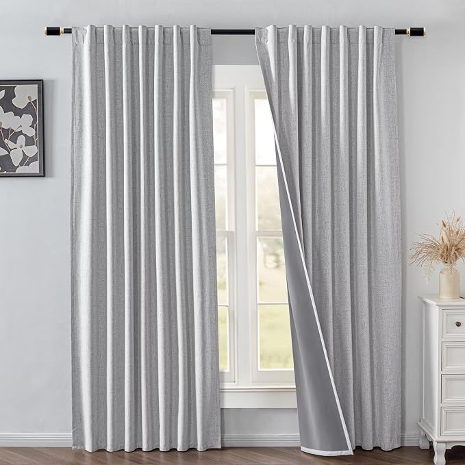 IGEMAEVE 100% Blackout Curtains 72 Inch Length