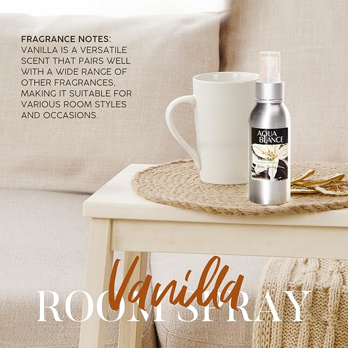 Fragrant Room Spray, Vanilla, 3 x 3.4 fl oz, Air Fresheners Odor Eliminator for Home, Bathroom, Concentrated Room Spray