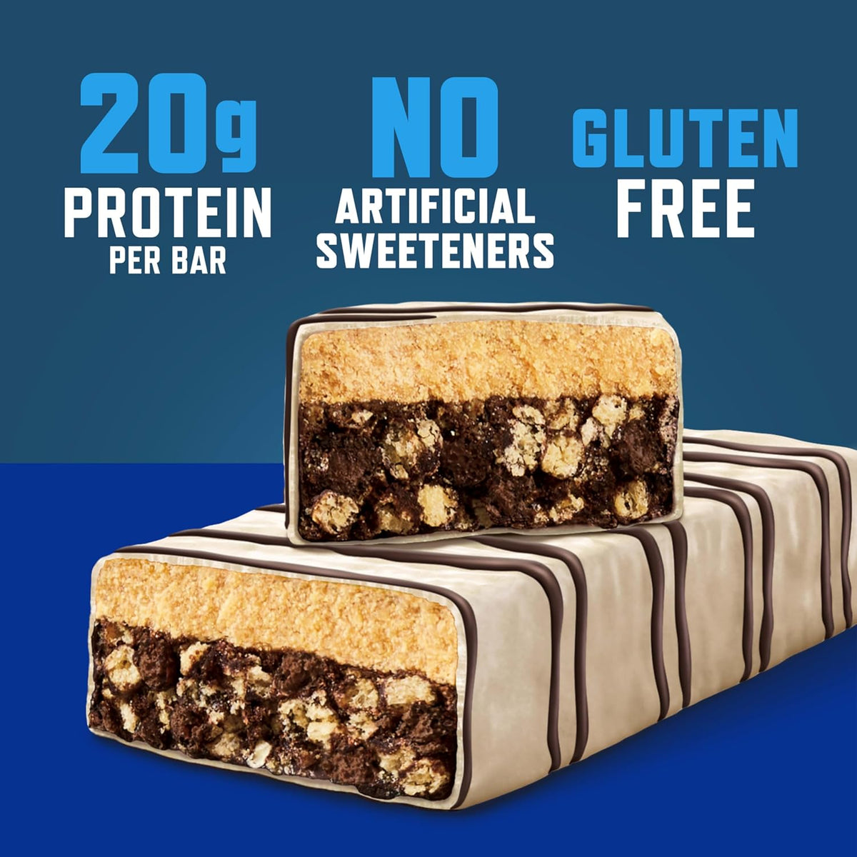 CLIF BUILDERS Protein Bars - White Fudge OREO-Flavored - 20g Plant Based Protein - Gluten Free - Non-GMO - Low Glycemic - No Artificial Sweeteners - 2.4 oz. (6 Pack)