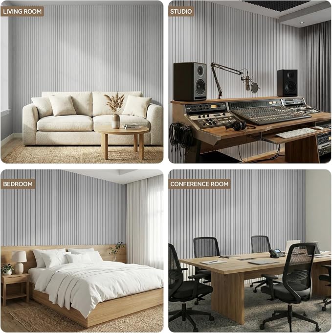 10Pack Large Acoustic Panels, Self-Adhesive Sound Panels Noise Reducing
