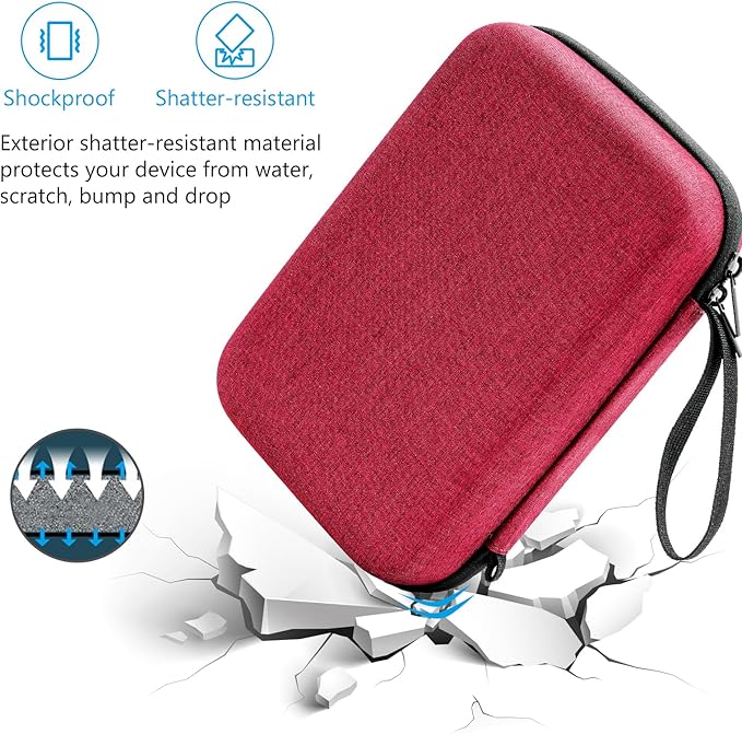 ProCase Hard Travel Electronic Organizer Case for MacBook Power Adapter Chargers Cables Power Bank Apple Magic Mouse Apple Pencil USB Flash Disk SD Card Small Portable Accessories Bag
