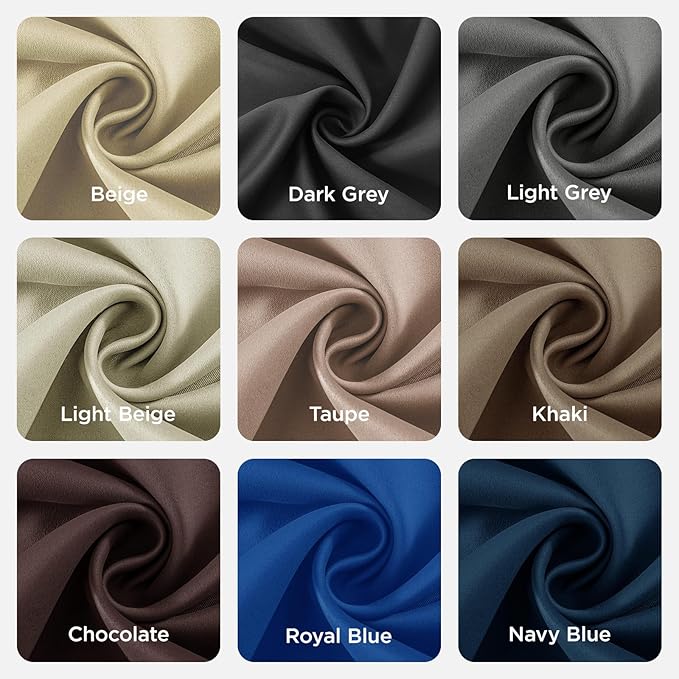 Joydeco Blackout Curtains 72 Inch Length 2 Panels Set, Thermal Insulated Long Drapes 2 Burg, Room Darkening Grommet Drapes for Living Room Bedroom Window