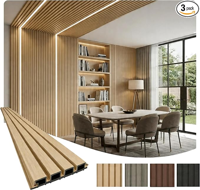 From Plain to Beautiful in Hours WPC Exterior Wall Slat Panels Waterproof