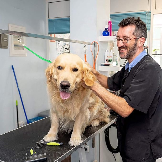 Jelly Pet Grooming Loop for Dogs, Fits Most Pet Grooming Tubs/Tables, Easy to Clean, Waterproof & Durable Noose Loop, Stronger Than Leather, Made in The USA (1/2'' x 24'', Black)