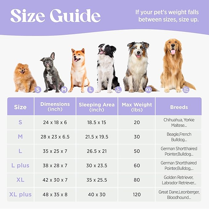 LE SURE Cute Dog Beds for Extra Large Dogs, Orthopedic Waterproof XL Pet Bed with Sides, Non-Slip and Egg-Crate Foam Big Dog Couch Sofa with Washable Removable Cover, Grey