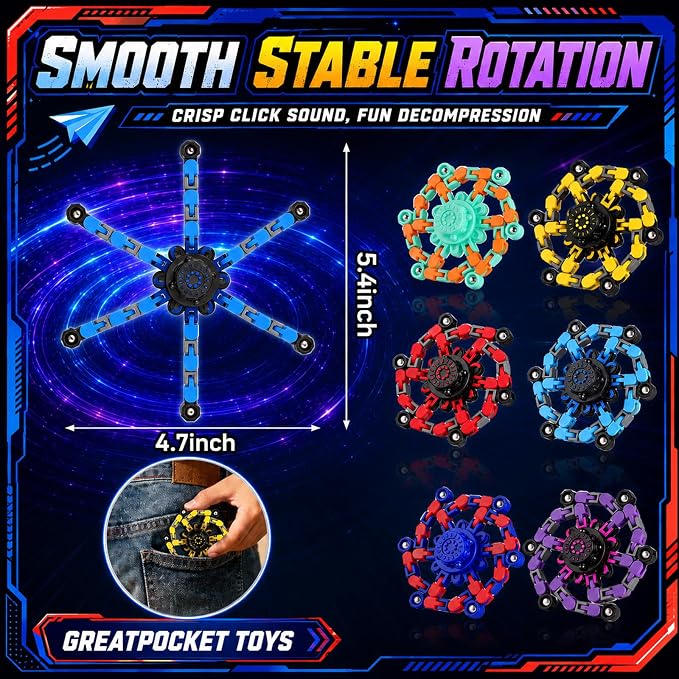 36PCS Transformable Fidget Spinners, Bulk Sensory Robot Fidget Stress Relief Toys for Boys, Fingertip Gyros Sensory Toys for Autism