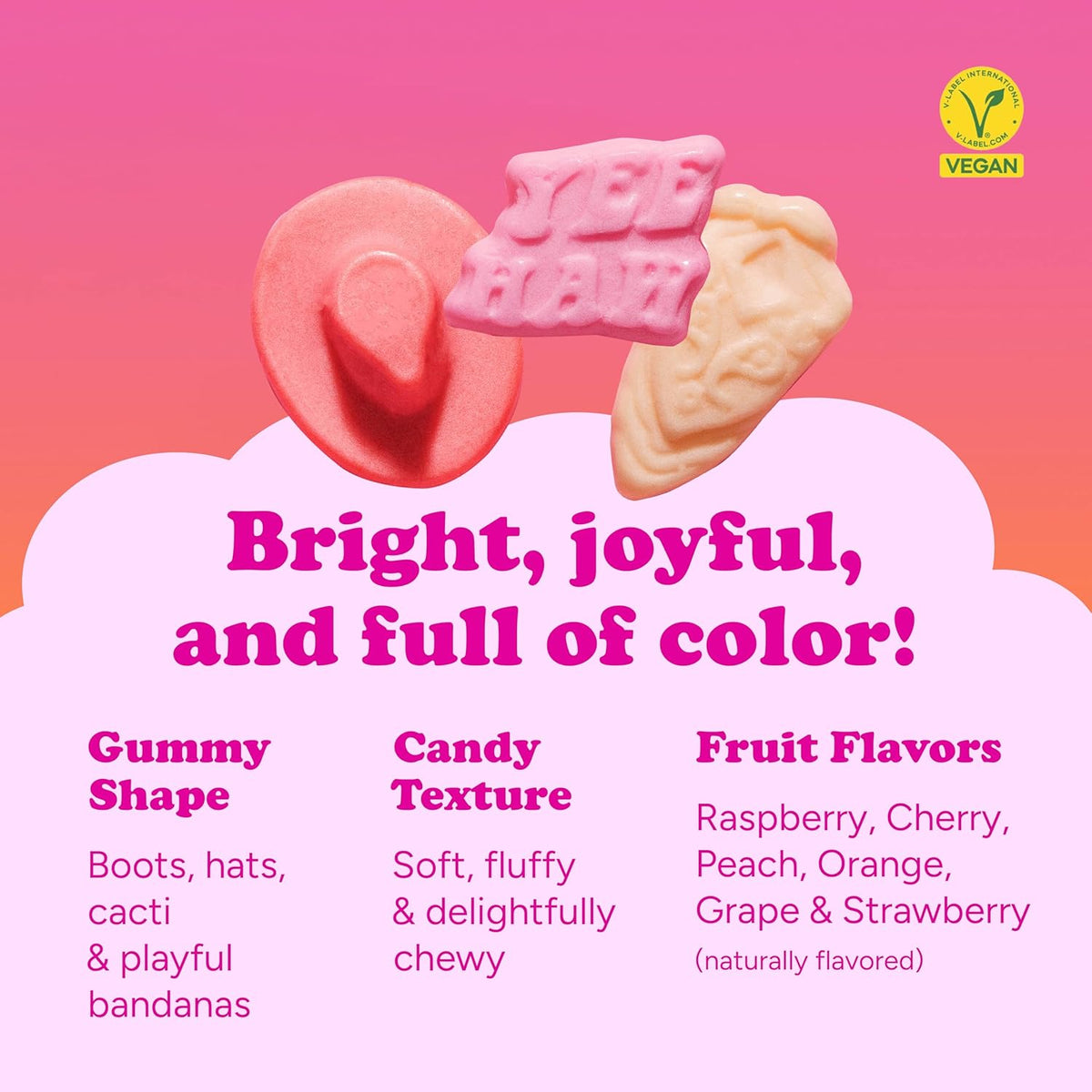 Katjes Vegan Gummy Candy Assortment, 4.9 oz Bags, 4 Flavor Pack - Rainbow Sour Wild Free Cosmic Visions Chewy Gummies – Gelatin-Free, Plant Based Sweet Fruity Snacks