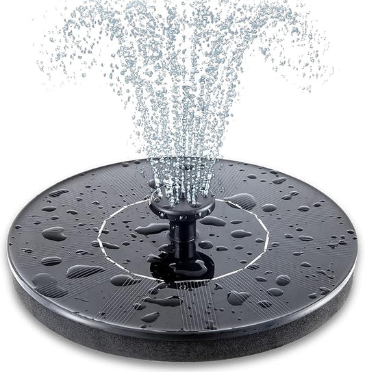Mademax Solar Bird Bath Fountains Pump, Upgrade 1.4W Solar Fountain with 6 Nozzle, Free Standing Floating Solar Powered Water Fountain Pump for Bird Bath, Garden, Pond, Pool, Outdoor