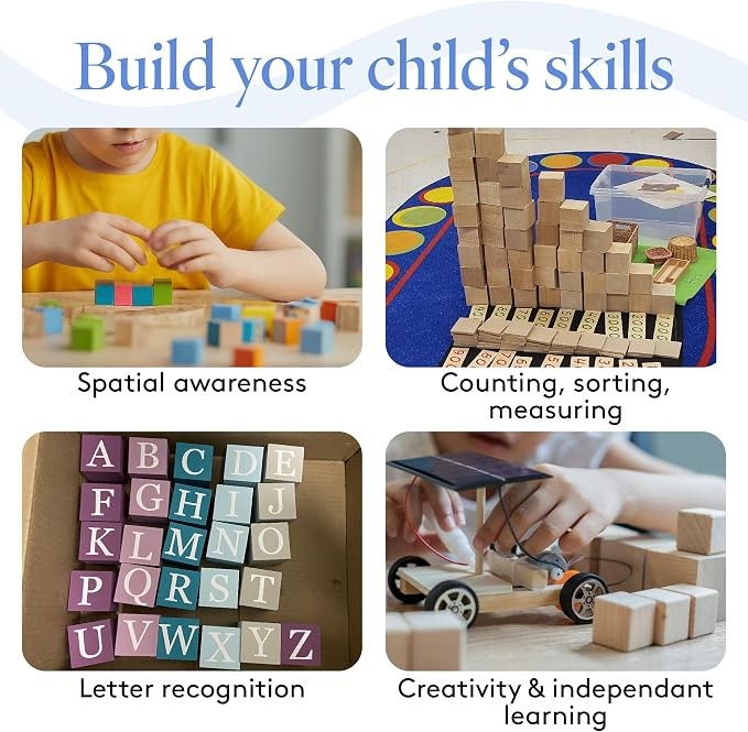 DIY Wooden Cubes 3/4-inch, Pack of 3500 Small Blank Wooden Blocks, Unfinished Wood Blocks for Crafts, STEM, Dice, and Building Blocks for Stacking, by Woodpeckers