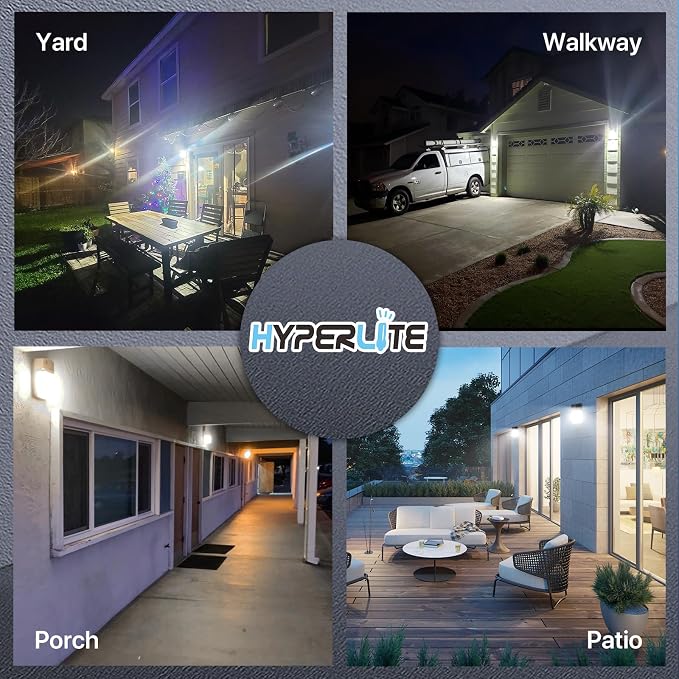 HYPERLITE LED Wall Pack 30W: 3600lm 5000K Daylight 120Vac LED Porch Lights