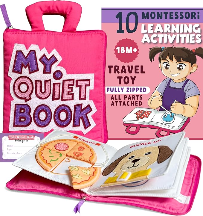 My Quiet Book for Toddlers (Pack of 2) - Travel Essentials for Toddlers 1-3
