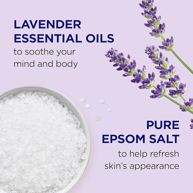 Dr Teal's Foaming Bath with Pure Epsom Salt, Soothe & Sleep with Lavender, 34 fl oz (Pack of 4)