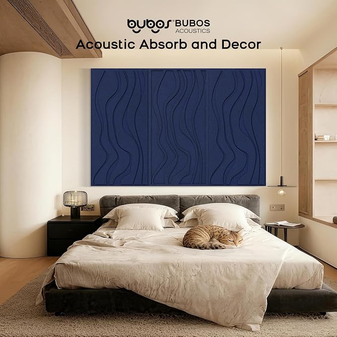 BUBOS 4 Pack Large Acoustic Panels, Total Size 47.2 x 23.6 Inches Soundproof