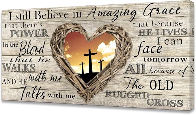 Cao Gen Decor Art A63598 Amazing Grace Wall Art Decor Canvas Print Picture