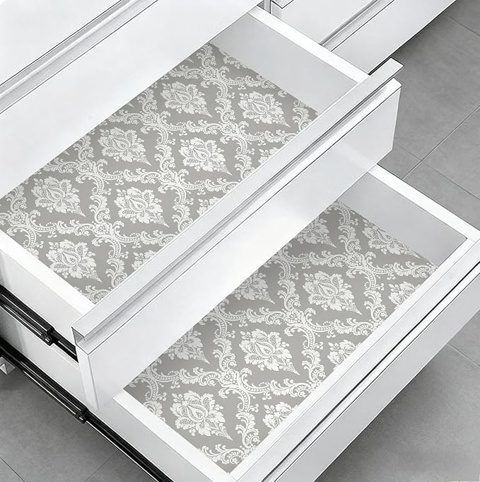 Peel and Stick Wallpaper Grey and White Damask Wallpaper